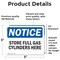 Signmission Store Full Gas Cylinders Here OSHA Notice Sign, Vinyl Decal, 5in W x 3.5in L, 2PK OS-2PACK-NS-D-35-L-16631 - alternate 5